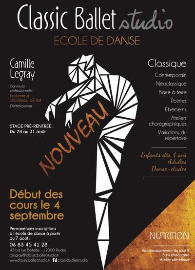 Classic Ballet Studio - Cours de danse à partir du 4 septembre