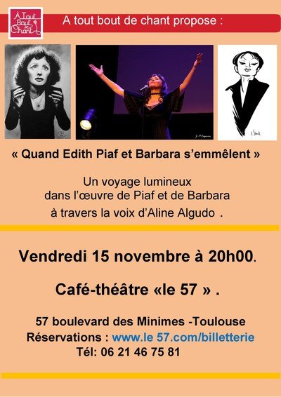 Quand Barbara et Édith Piaf s’emmêlent.