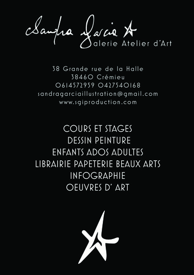 SANDRA GARCIA GALERIE ATELIER D ART - COURS DE DESSIN ET PEINTURE
