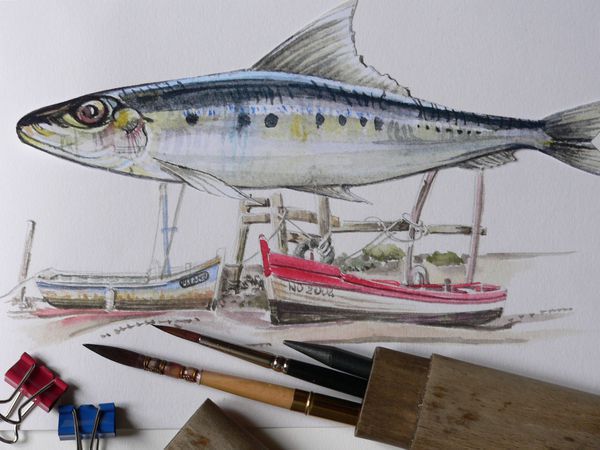 Sardine " Atelier d'Art " - Stages Aquarelle Dessin  Peinture Pastel