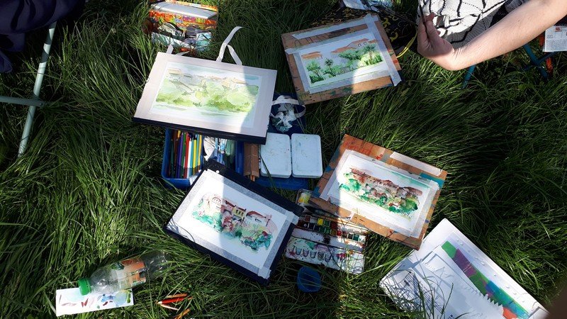 stage d'aquarelle en pleine nature