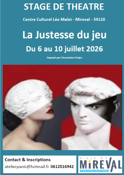 Stage de théâtre d'été "La justesse du jeu"