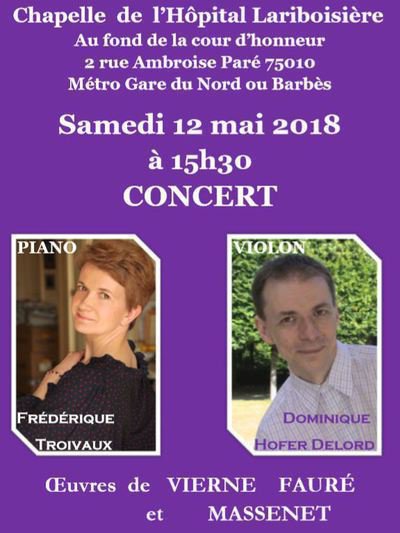 Concert Vierne Fauré Massenet  