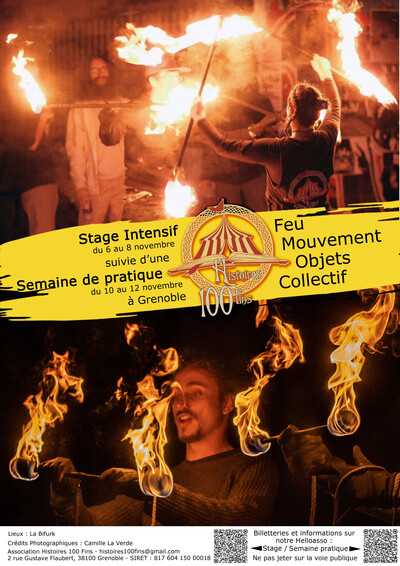 Stage feu, mouvement, objets et collectif d'Automne 2026