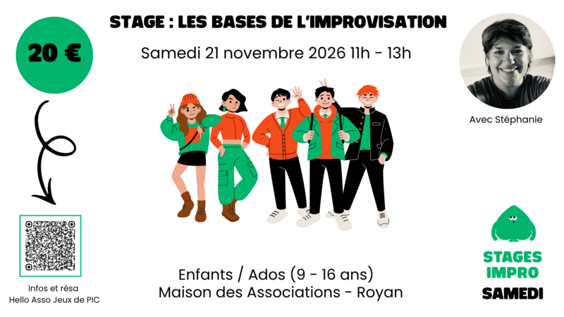 Stage d'improvisation théâtrale | Royan