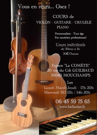 BALLADAIR - COURS de VIOLON GUITARE UKULELE PIANO