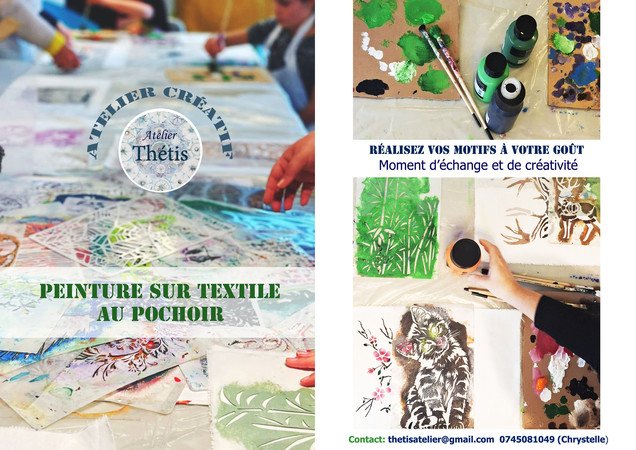 Chrystelle ATELIER THETIS - PEINTURE SUR TEXTILE AU POCHOIR