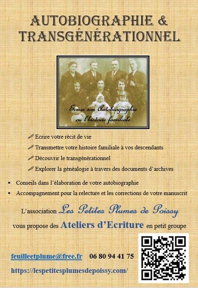 Les Petites Plumes de Poissy - Ecriture Autobiographique et Transgénérationnelle