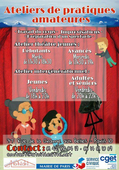 A TOI THÉÂTRE  - ATELIER THÉÂTRE INTERGÉNÉRATIONNEL 2018-2019