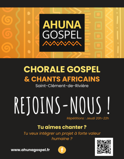 AHUNA GOSPEL - Séance d'essai ouverte à tous !