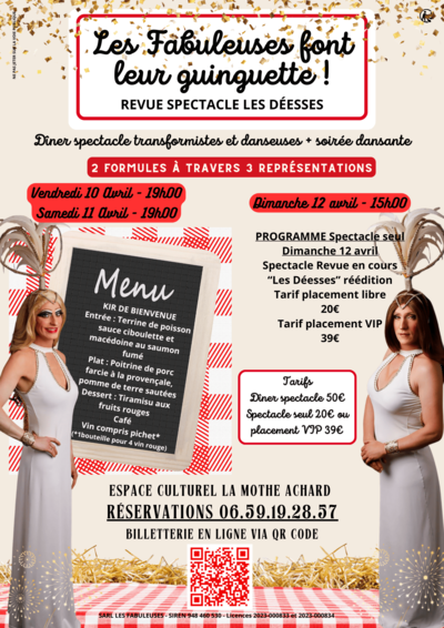 Dîner spectacle transformistes Les Fabuleuses