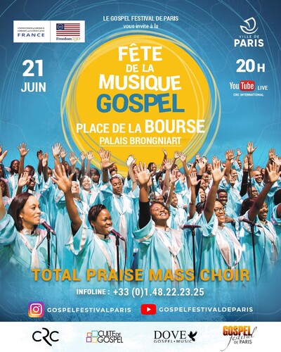 Fête de la Musique Gospel à Paris – Total Praise Mass Choir