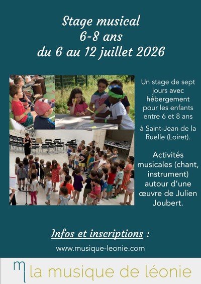 stage musical 6-8 ans de La musique de Léonie