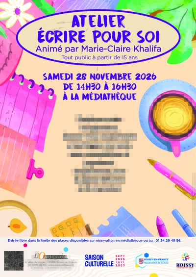 Atelier d'écriture "Écrire pour soi"
