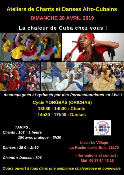 Ateliers de Chants et Danses Afro-Cubains