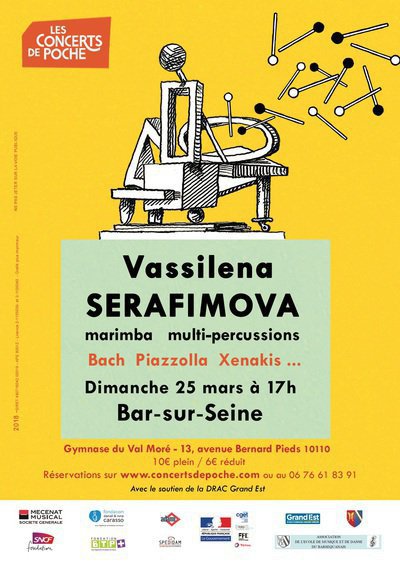 Concerts de Poche : Vassilena SERAFIMOVA marimba, multi-perc