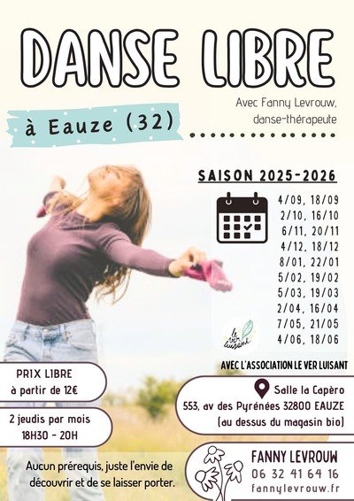 Danse libre avec Fanny Levrouw - Atelier de danse libre / méditation en mouvement