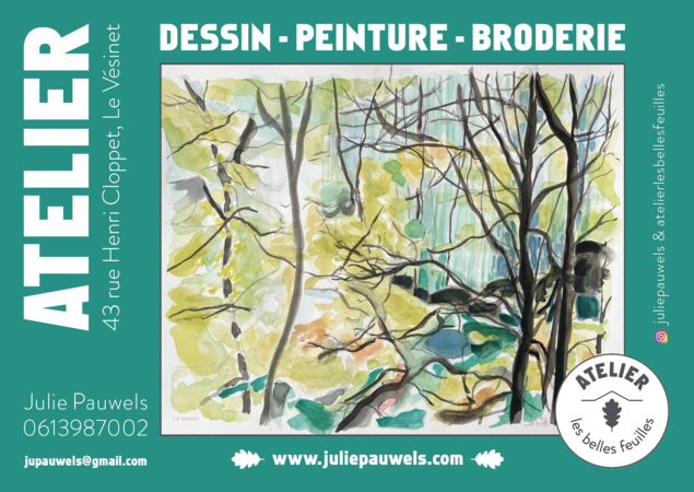 Julie Pauwels - Cours de dessin, peinture et broderie