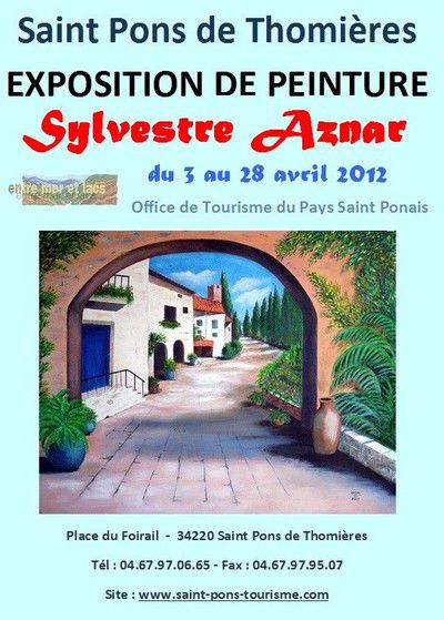 Sylvestre AZNAR expose à l'Office de Tourisme de St Pons de thomières 34220