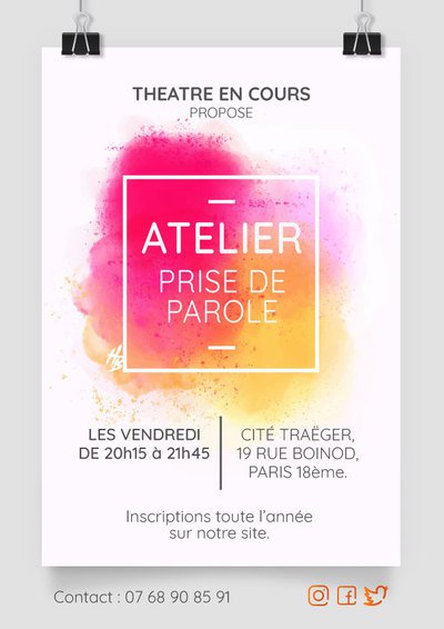 Théâtre en Cours - [ATELIER] Réussir sa prise de parole en public !
