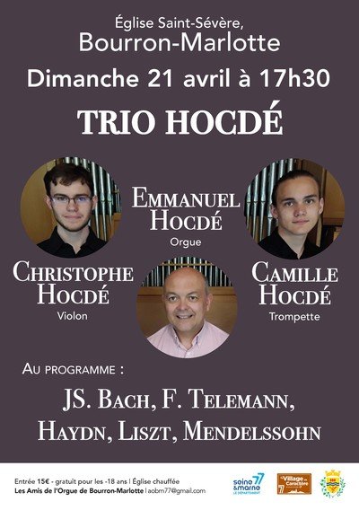 Trio Hocdé. Orgue, violon et trompette