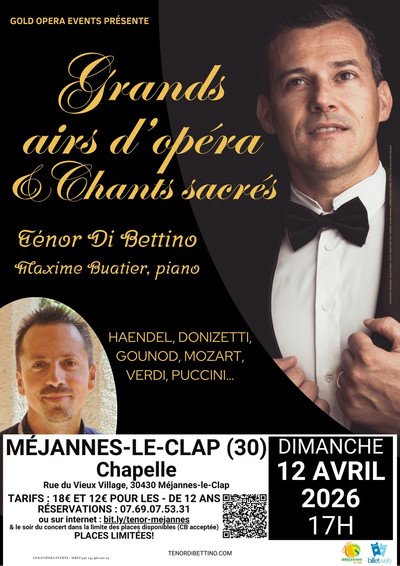 Concert "Grands Airs d'Opéra et Chants Sacrés" à Méjannes