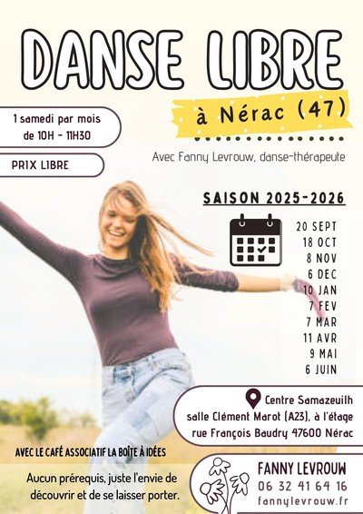 Danse libre avec Fanny Levrouw - Atelier de danse libre mensuel