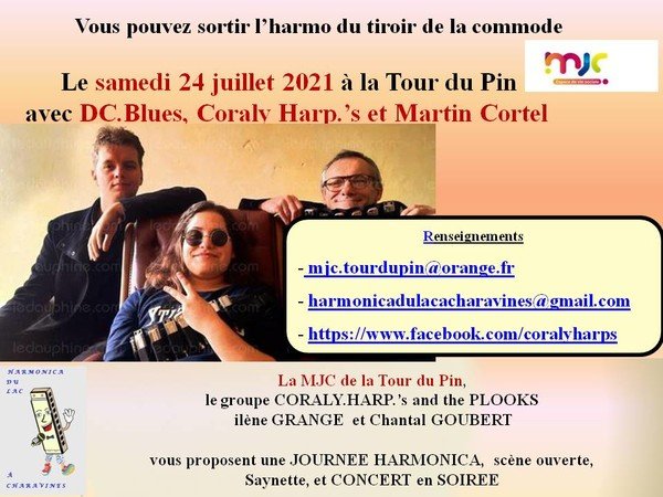 Coraly.Harp.'s and Plooks et HdLC - stage harmonica improvisation blues et rock