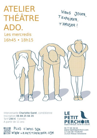 Le Petit Perchoir - ​Cours hebdomadaire Théâtre Ados 