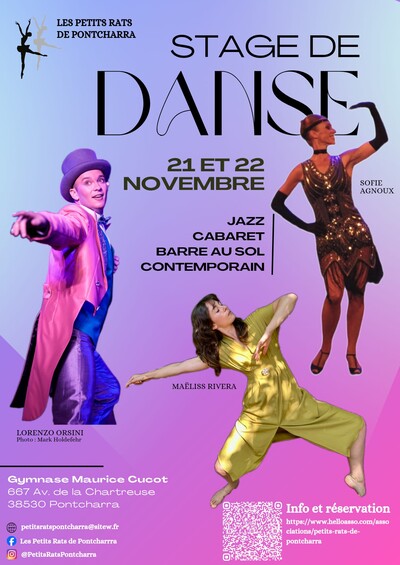 Stage de danse Barre à Terre,Jazz, Contemporain et Cabaret