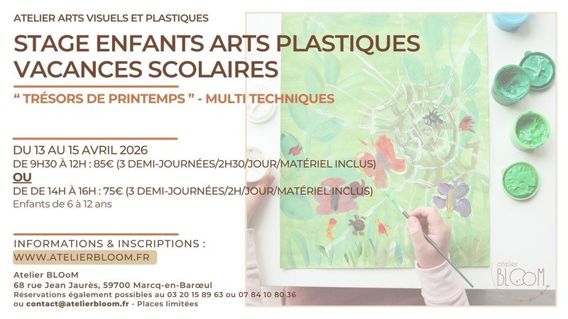 Stage enfants Arts Plastiques - Multi-techniques !