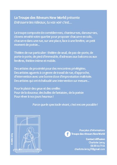 Troupe des Rêveurs New World - Entrouve tes rideaux, tu vas voir, c'est...