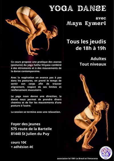 Association Le Breuil et l'Amarante - Cours réguliers de Yoga danse
