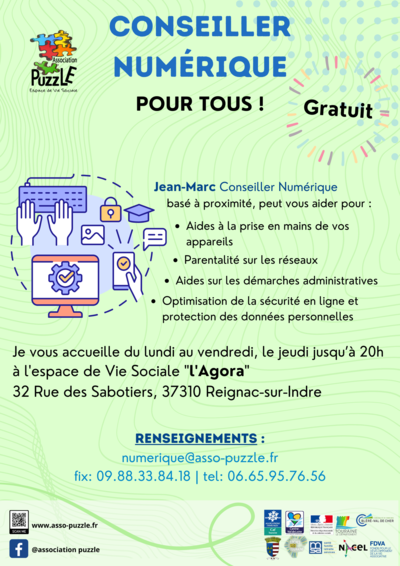 Association Puzzle - Conseiller Numérique situé à Reignac-sur-Indre