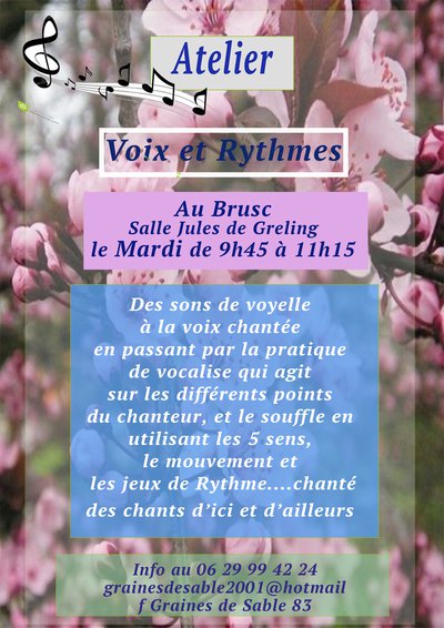 Graines de sable - Voix et Rythme Jeux de Voix, Jeux de Rythmes, 