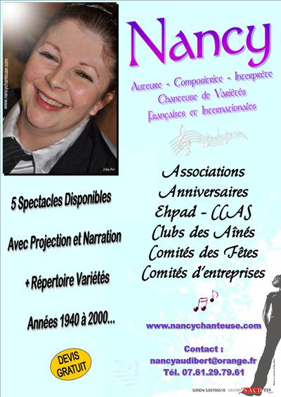 Nancy  - Chanteuse Variétés Françaises et Internaionales