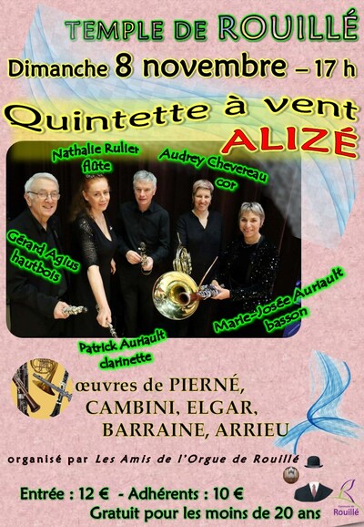 Quintette à vent Alizé : Elgar, Pierné, Arrieu...