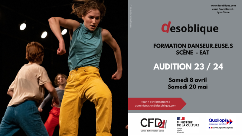 Centre de formation professionel  - Ouverture des auditions Formation Danseurs 2023/2024