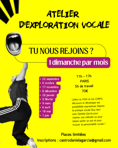 Daniela GARCIA CASTRO - Atelier d'exploration vocale - Roy Hart