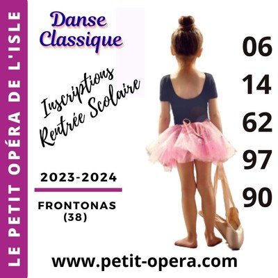 Le Petit Opéra de l'Isle  - RENTREE SCOLAIRE 2023-2024