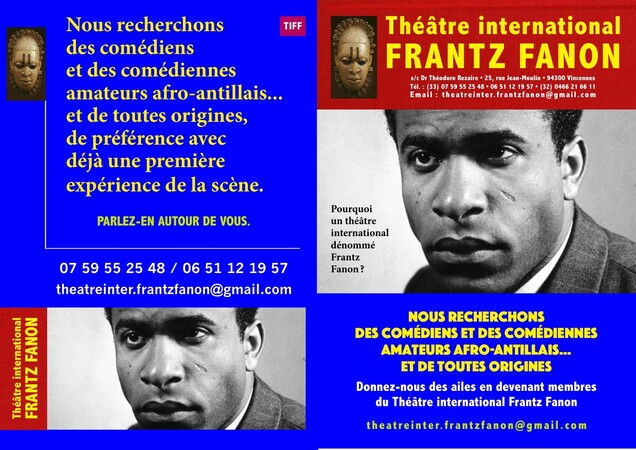 Le Théâtre Frantz Fanon recherche des comédiens-nes afro