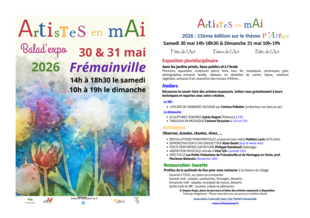 15ème édition d'ARTISTES EN MAI
