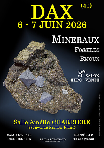 3e SALON MINERAUX FOSSILES BIJOUX de DAX (Landes)