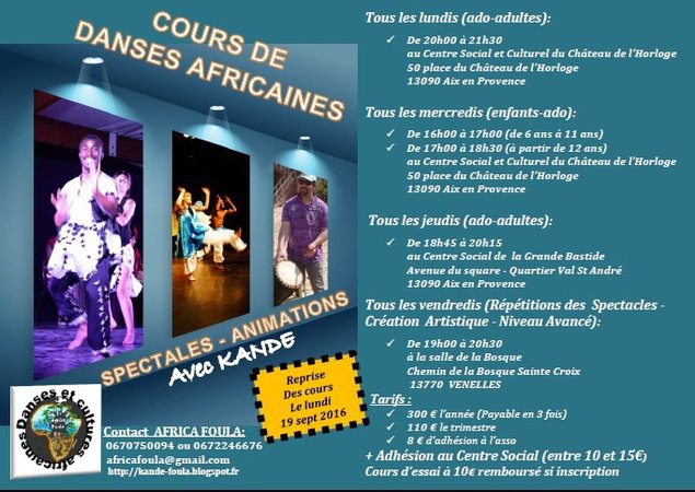 Association AFRICA FOULA - Cours de danses africaines traditionnelles