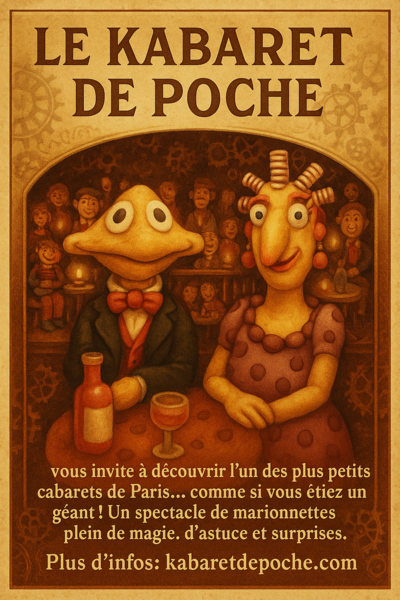 Cie Kabaret de Poche - marionnettes audacieux, poétiques , magique et drôle