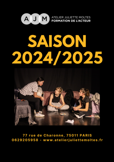 École Atelier Juliette Moltes  - Formation Professionnelle de l'acteur saison 2024-2025 