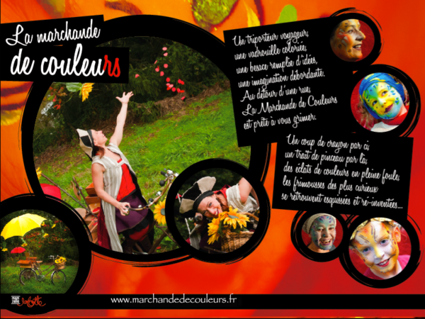 la marchande de couleurs -  maquillage artistique - déambulation et fixe 