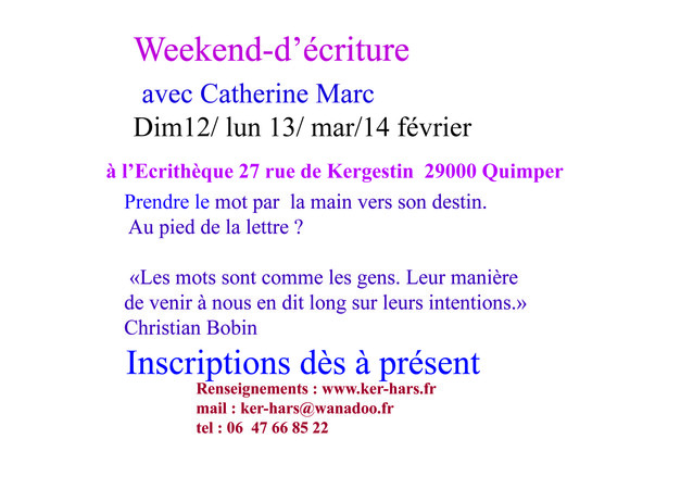 Prendre le mot à la main vers son destin !
