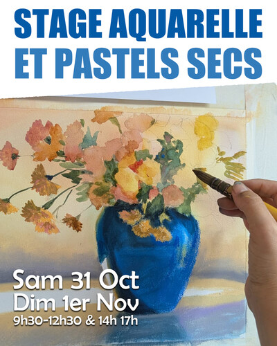 Stage aquarelle et pastels secs à Grasse