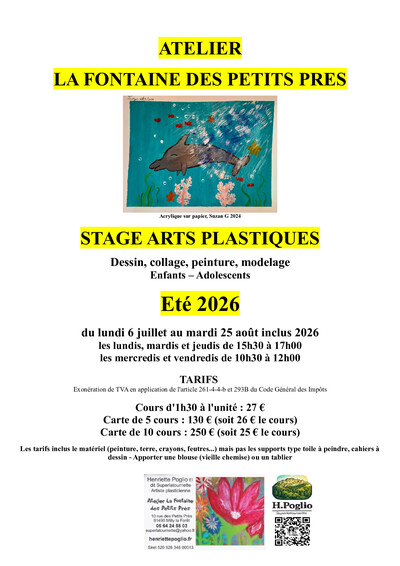 Stage Arts Plastiques Eté 2026